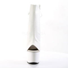 Pleaser ADORE-1018 White Pu Ankle Boots - Shoecup.com - 2