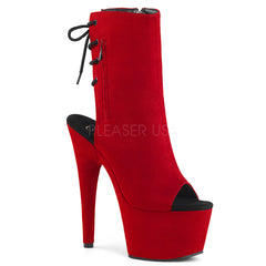 7" Heel ADORE-1018FS Red Suede