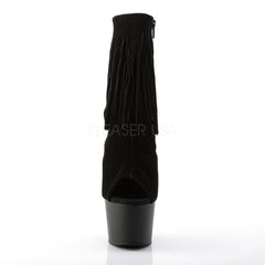 Pleaser ADORE-1019 Black Suede Ankle Boots - Shoecup.com - 2