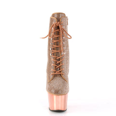 7 Inch Heel ADORE-1020CHRS Rose Gold Rhinestone