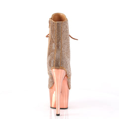 7 Inch Heel ADORE-1020CHRS Rose Gold Rhinestone
