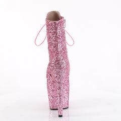 7 Inch Heel ADORE-1020GWR Baby Pink Glitter