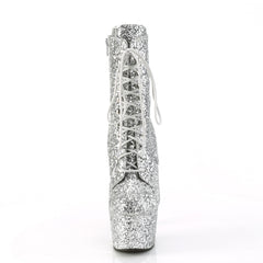 7 Inch Heel ADORE-1020GWR Silver Glitter