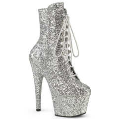 7 Inch Heel ADORE-1020GWR Silver Glitter
