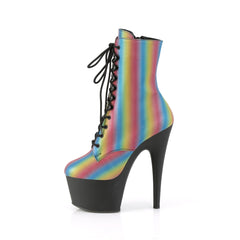 7 Inch Heel ADORE-1020REFL-02 Rainbow Reflective