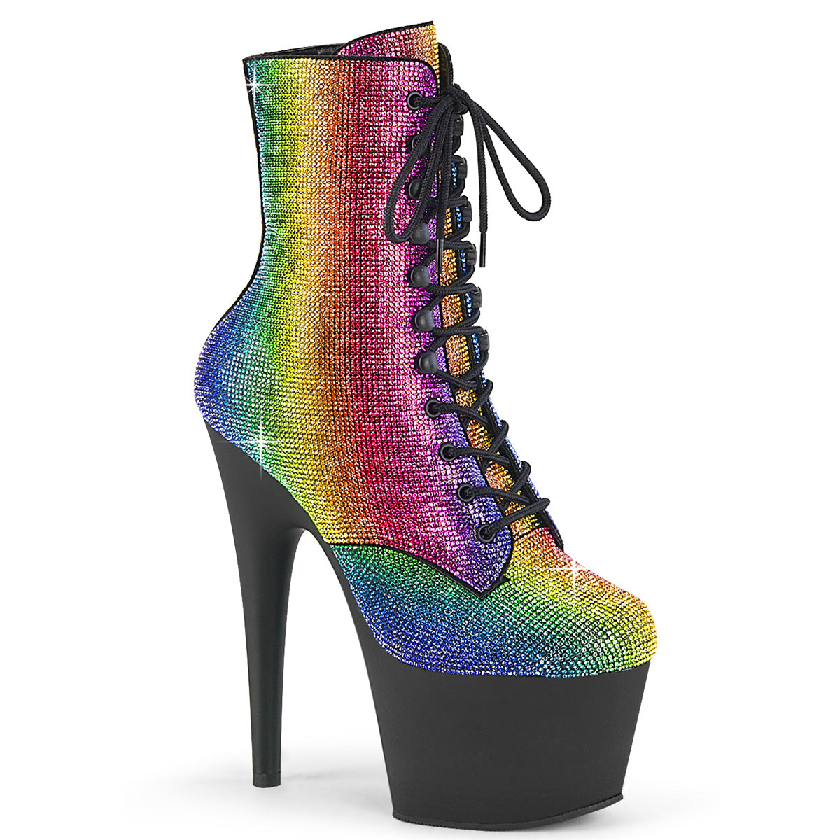 7 Inch Heel ADORE-1020RS Rainbow Rhinestone