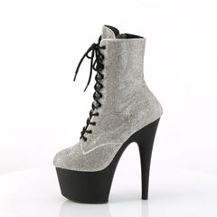 7 Inch Heel ADORE-1020RS Silver Rhinestone