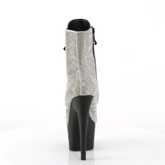 7 Inch Heel ADORE-1020RS Silver Rhinestone