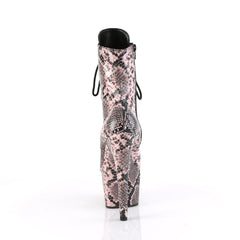 7 Inch Heel ADORE-1020SPWR Baby Pink Snake Print