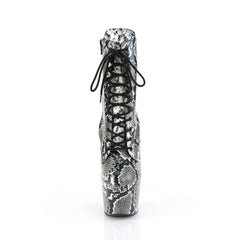 7 Inch Heel ADORE-1020SPWR Black Snake Print