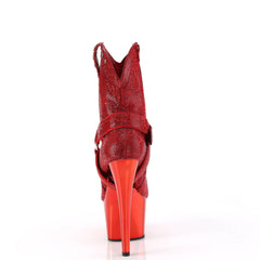 7 Inch Heel ADORE-1029CHRS Red Rhinestone