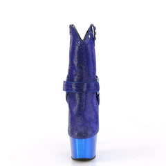 7 Inch Heel ADORE-1029CHRS Royal Blue Rhinestone