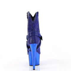 7 Inch Heel ADORE-1029CHRS Royal Blue Rhinestone