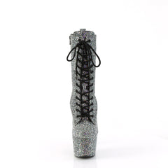 7 Inch Heel ADORE-1040GR Black Glitter