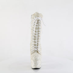 7 Inch Heel ADORE-1040GR Ivory Glitter