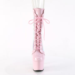 7 Inch Heel ADORE-1047 Baby Pink Holo Patent