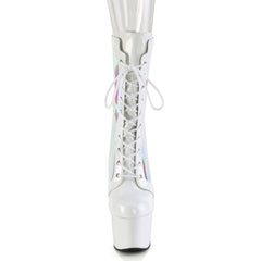 7 Inch Heel ADORE-1047 White Holo Patent