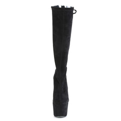 7 Inch Heel ADORE-2008 Black Stretch Faux Suede