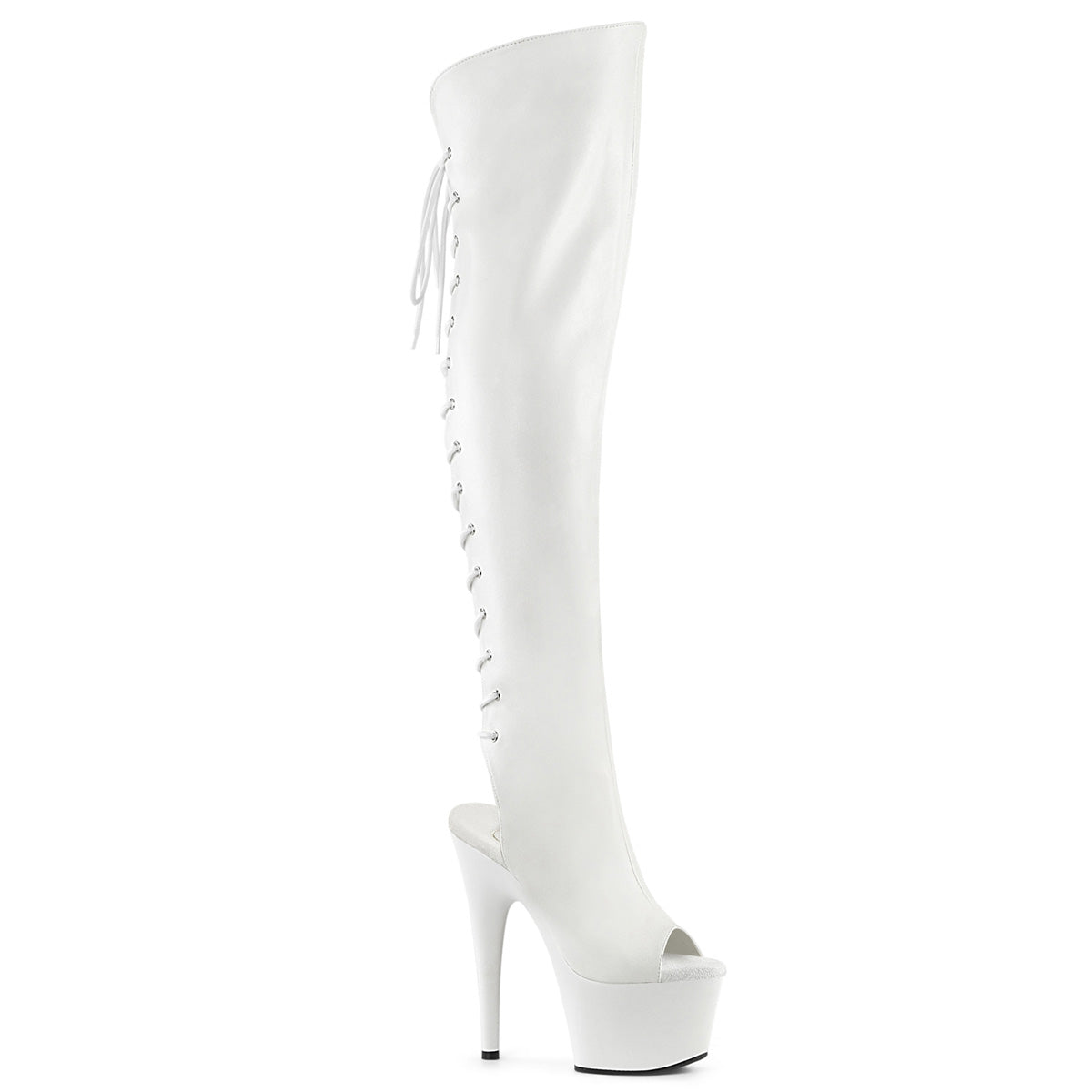 7 Inch Heel ADORE-3019 White PU