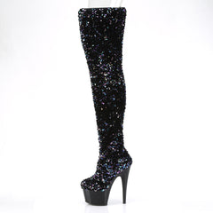 7 Inch Heel ADORE-3020 Black Multi Seuqins