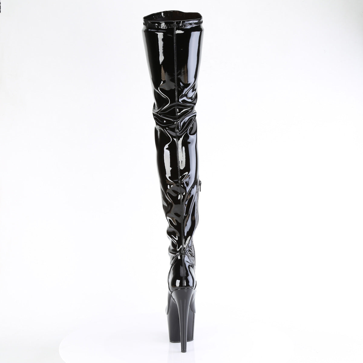 7 Inch Heel ADORE-4001WR Black Stretch Patent