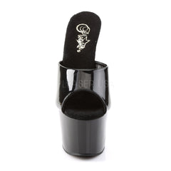PLEASER ADORE-701 Black Pat Platform Slides - Shoecup.com - 2