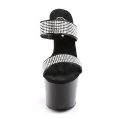 PLEASER ADORE-702-2 Black Pat Stiletto Slides - Shoecup.com - 2