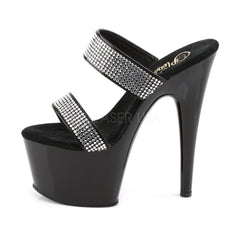 PLEASER ADORE-702-2 Black Pat Stiletto Slides - Shoecup.com - 3