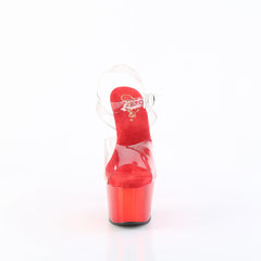 7 Inch Heel ADORE-708 Clear Red Chrome