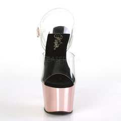 7 Inch Heel ADORE-708 Rose Gold Chrome