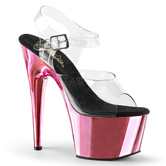 7" Heel ADORE-708 Baby Pink Chrome