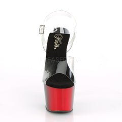 7 Inch Heel ADORE-708BR Clear Red Black