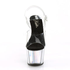 7 Inch Heel ADORE-708HGI Clear Silver Hologram