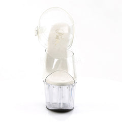 PLEASER ADORE-708LS Clear Ankle Strap Sandals - Shoecup.com - 2
