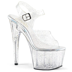 7" Heel ADORE-708MMG Clear Exotic Dancing Shoes