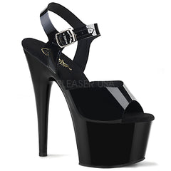 7" Heel ADORE-708N Black Jelly Like TPU