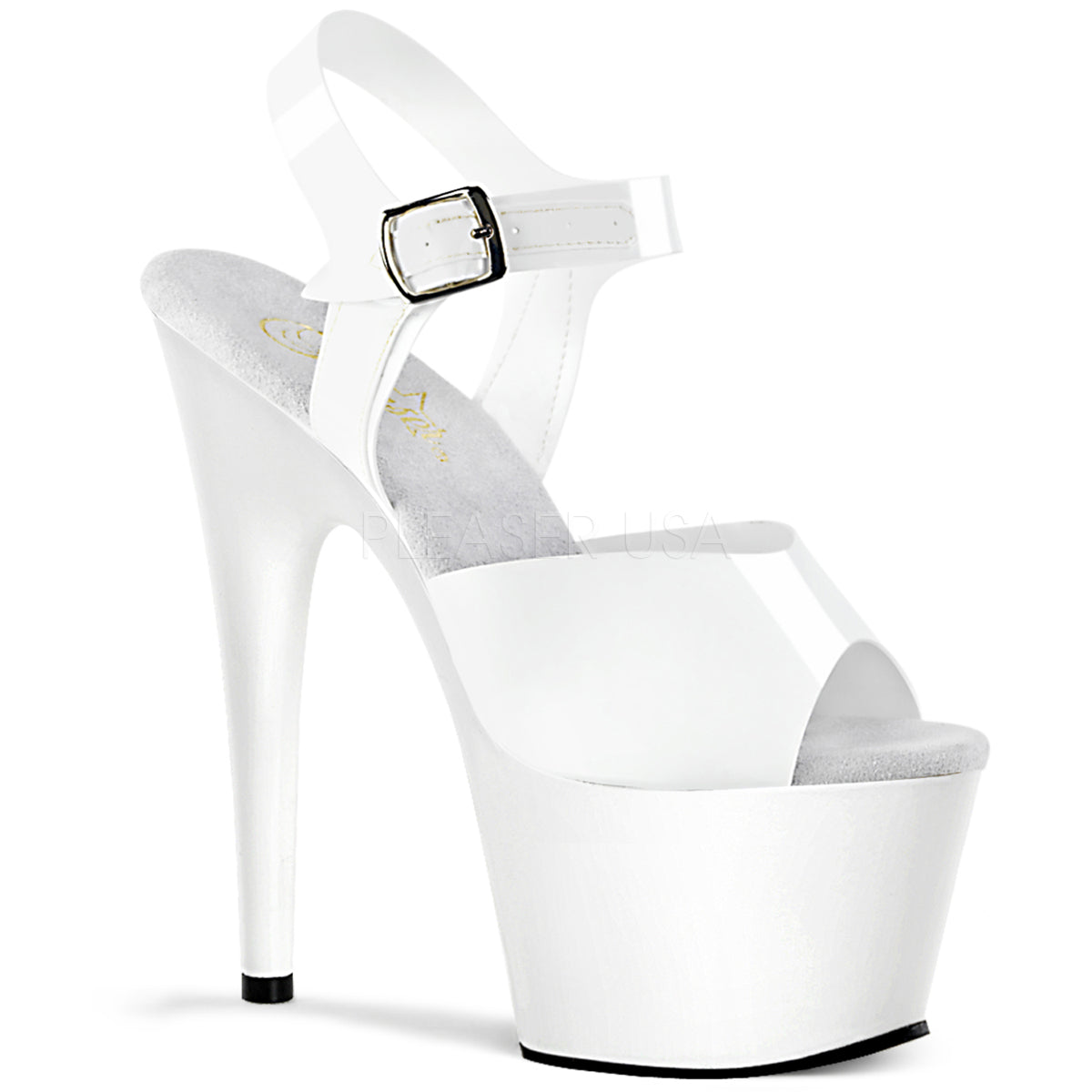 7" Heel ADORE-708N White Jelly Like TPU