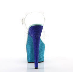 7 Inch Heel ADORE-708OMBRE Aqua Blue