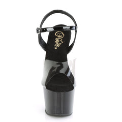 7 Inch Heel ADORE-708T-1 Smoke Black