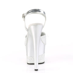 7 Inch Heel ADORE-709-2G Silver Glitter