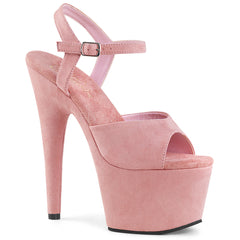 7" Heel ADORE-709FS Baby Pink Suede