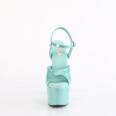 7 Inch Heel ADORE-709GP Aqua Glitter