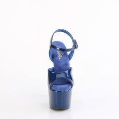 7 Inch Heel ADORE-709GP Navy Blue Glitter