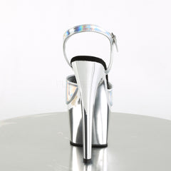 7 Inch Heel ADORE-709HGCH Silver Hologram