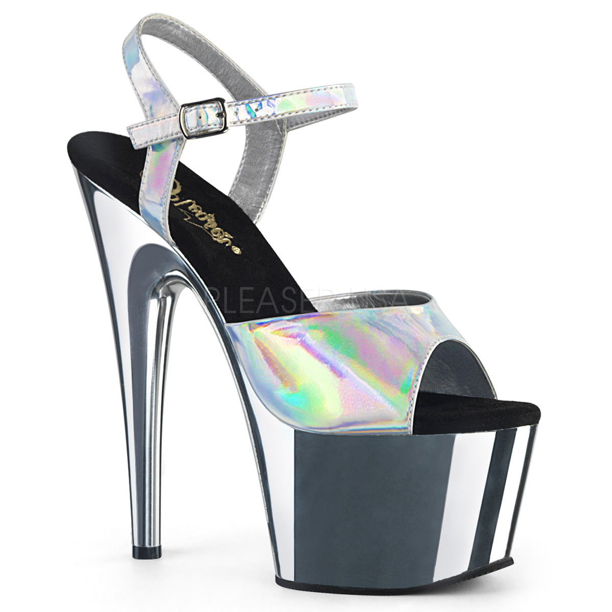 7" Heel ADORE-709HGCH Silver Hologram