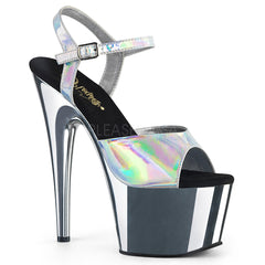 7" Heel ADORE-709HGCH Silver Hologram