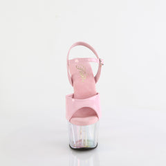 7 Inch Heel ADORE-709HT Baby Pink Holo
