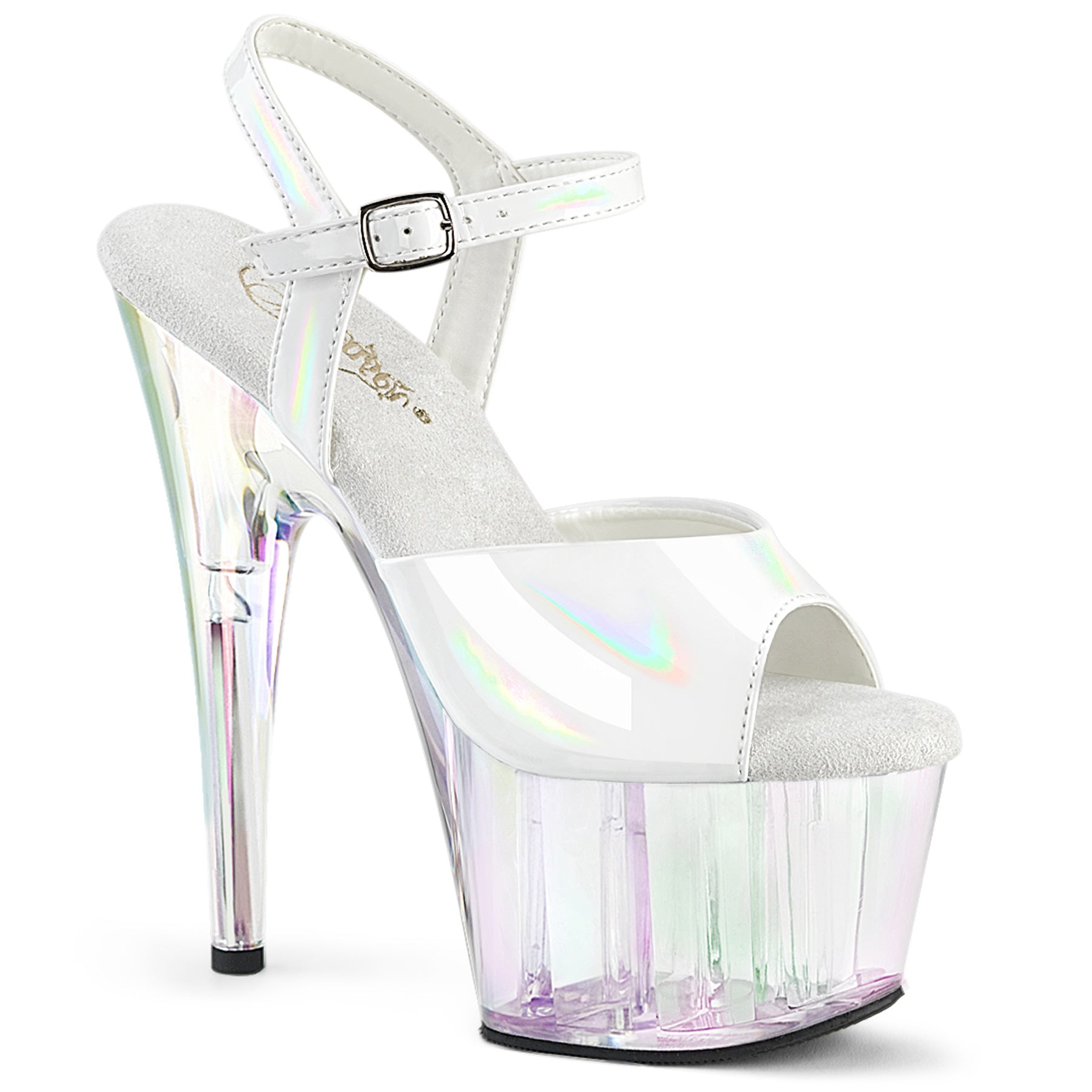 7 Inch Heel ADORE-709HT White Holo