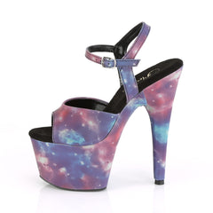 7 Inch Heel ADORE-709REFL Purple Blue Reflective