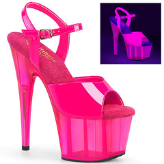 7 Inch Heel ADORE-709UVT Neon Hot Pink